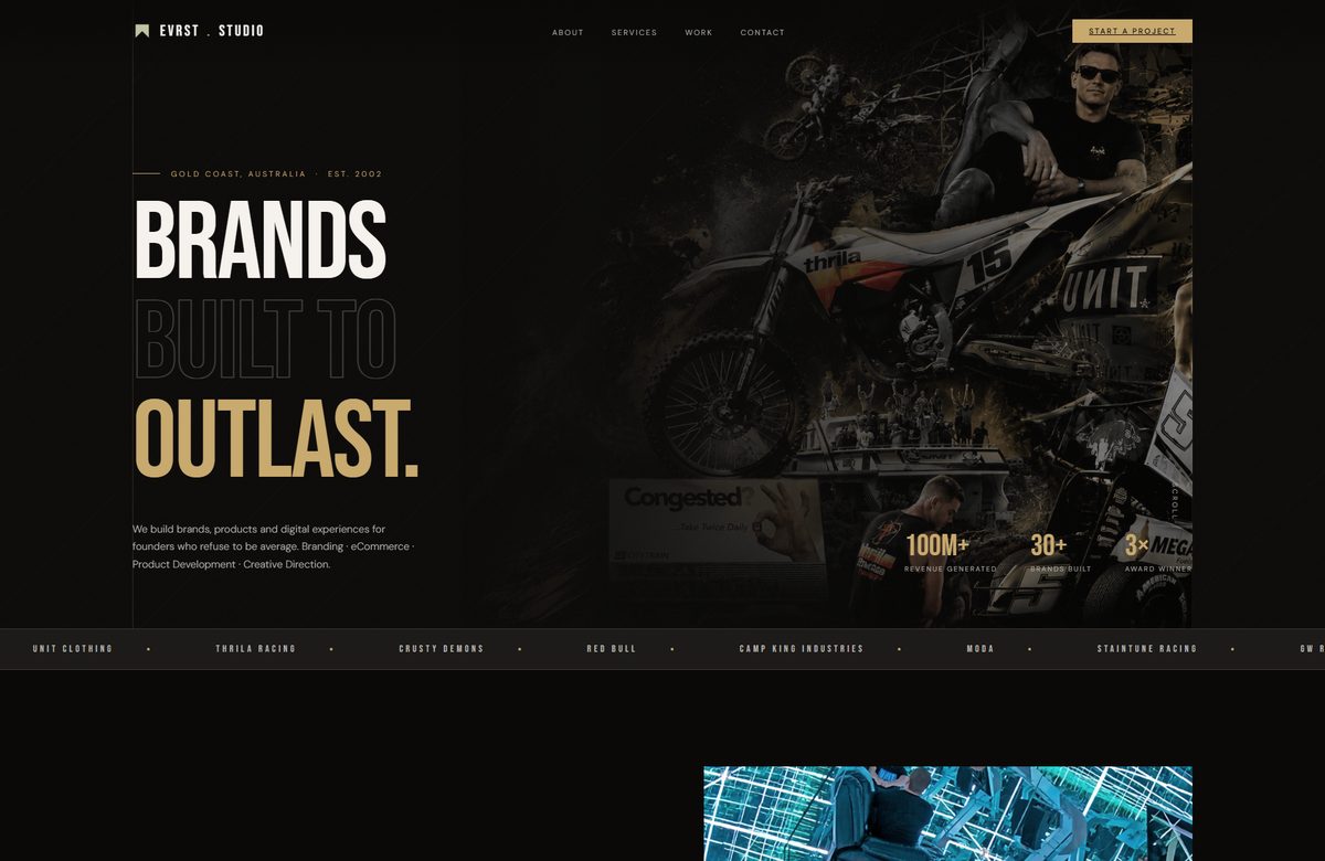 EVRST Studio — landing page