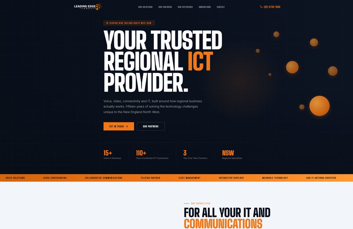 Leading Edge Tamworth — landing page